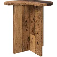 vidaXL Table d'appoint Bois ancien Ø 39 x 38 cm Bois d'ingénierie