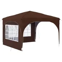 vidaXL Tente de réception pliable 290 x 290 x 245 cm, marron