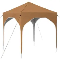 vidaXL Tente de réception pliable 194 x 194 x 245 cm, beige