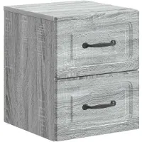 vidaXL Cabinet de chevet mural Sonoma gris 34,5 x 33 x 40 cm