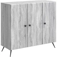 vidaXL Buffet Sonoma gris 89 x 34,5 x 80 cm en aggloméré