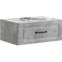 vidaXL Cabinet de chevet mural Gris béton 49 x 34,5 x 20 cm