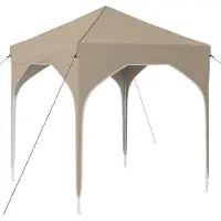 vidaXL Tente de réception pliable 194 x 194 x 245 cm, couleur crème