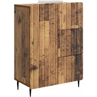 vidaXL Buffet en bois recyclé 66 x 34,5 x 91,5 cm, aggloméré