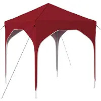 vidaXL Tente de réception pliable 194 x 194 x 245 cm Rouge bordeaux