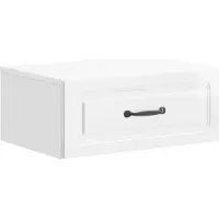 vidaXL Cabinet de chevet mural Blanc brillant 49 x 34,5 x 20 cm