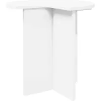 vidaXL Table d'appoint 2 pcs Blanc Ø 39 x 38 cm Bois d'ingénierie