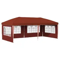vidaXL Tente de réception pliable 575 x 289 x 245 cm, couleur terre cuite