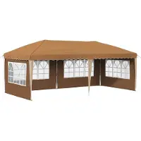 vidaXL Tente de fête pliante, 574 x 289 x 245 cm, beige