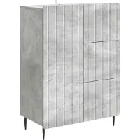 vidaXL Buffet gris béton 66 x 34,5 x 91,5 cm en aggloméré
