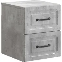 vidaXL Cabinet de chevet mural Gris béton 34,5 x 33 x 40 cm