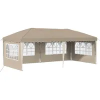vidaXL Tente de fête gonflable, 574 x 289 x 245 cm, couleur crème