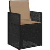 vidaXL Chaises de salle à manger de jardin, lot de 2, anthracite et taupe, PP