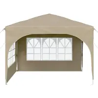 vidaXL Tente de réception pliable 290 x 290 x 245 cm, couleur crème
