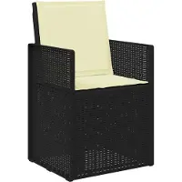 vidaXL Ensemble de jardin pour 5 personnes, anthracite et crème, en polypropylène