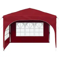 vidaXL Tente de réception pliable 290 x 290 x 245 cm Rouge bordeaux