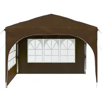 vidaXL Tente de réception pliable 290 x 290 x 245 cm, couleur taupe