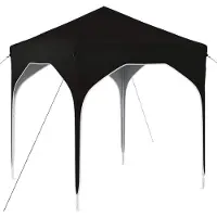 vidaXL Tente de réception pliable 194 x 194 x 245 cm, noire