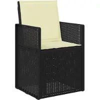 vidaXL Chaises de salle à manger de jardin, lot de 2, anthracite et crème, PP