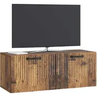 vidaXL Meuble TV mural en bois vieilli 78,5 x 31 x 30 cm