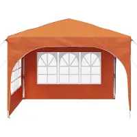 vidaXL Tente de réception pliable 290 x 290 x 245 cm, orange