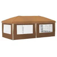 vidaXL Tente de réception pliable 575 x 289 x 245 cm, beige