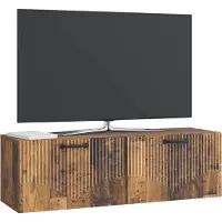 vidaXL Meuble TV mural en bois recyclé 98 x 31 x 30 cm, aggloméré