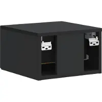 vidaXL Cabinet de chevet mural avec tiroir Noir 34,5 x 33 x 20 cm