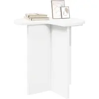 vidaXL Table d'appoint 2 pcs Blanc Ø 39 x 38 cm Bois d'ingénierie