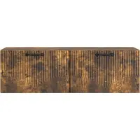 vidaXL Meuble TV mural en chêne fumé 98 x 31 x 30 cm