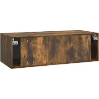vidaXL Meuble TV mural en chêne fumé 98 x 41 x 30 cm