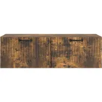 vidaXL Meuble TV mural en chêne fumé 98 x 41 x 30 cm