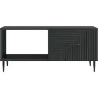 vidaXL Table basse noire 90 x 50 x 40 cm en aggloméré