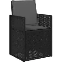 vidaXL Chaises de salle à manger de jardin, lot de 2, anthracite, PP