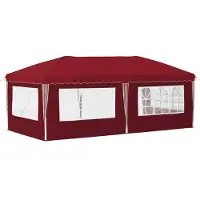 vidaXL Tente de réception pliable 575 x 289 x 245 cm Rouge bordeaux