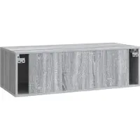 vidaXL Meuble TV mural , gris Sonoma, 98 x 41 x 30 cm
