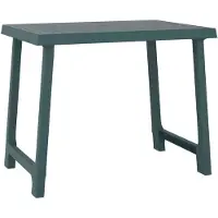 vidaXL Table de camping verte 79x56x64 cm PP aspect bois