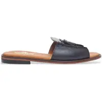 Sebago pour femme. 72127QW Sandales en cuir Will Slide Pop noir (38), Plat, Aucun, Casuel