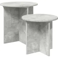 vidaXL Ensemble de tables d'appoint 2 pcs Gris béton Bois d¿ingénierie