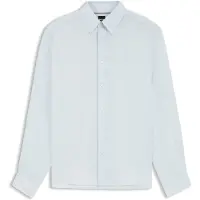 BOSS Chemise Regular à pointes boutonnées en lin