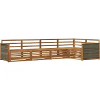 vidaXL Ensemble de salon de jardin 5 pièces en bois d'acacia massif, finition naturelle