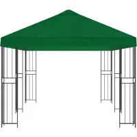vidaXL , tonnelle de jardin, 6 x 3 m, verte, en polyester et acier, 190 gsm