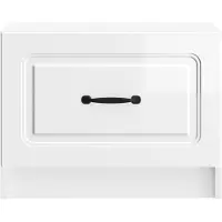 vidaXL Table basse blanche brillante 49 x 50 x 37 cm en aggloméré