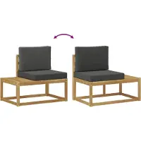 vidaXL - Ensemble de salon de jardin, 3 pièces, blanc et anthracite, en polyester