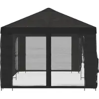 vidaXL , tonnelle de jardin avec parois latérales, 6 x 3 mètres, anthracite