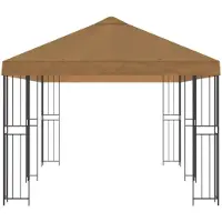 vidaXL , tonnelle de jardin, 6 x 3 mètres, beige, polyester et acier, 190 g/m²