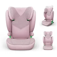 Kinderkraft Siège enfant JUNIOR FIX 2 PLUS, appuie-tête réglable, H-GUARD, SPS, installation ISOFIX et par ceinture, housse respirante AIR FLOW, rose