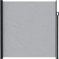 vidaXL Auvent latéral extensible, gris, 500 x 220 cm, polyester