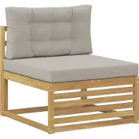 vidaXL - Ensemble de canapés d'extérieur, 3 pièces, blanc et gris clair, en polyester