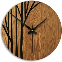 Sentop Horloge murale en bois de chêne - nœuds, 50 cm, AMBRE